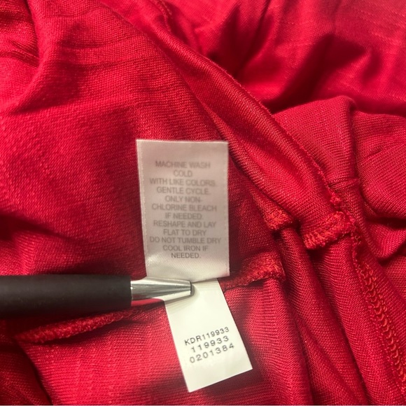 J. Jill Sangria Red Layered Knit Jersey Dress With Back Buttons, Size Large Tall - Picture 8 of 8